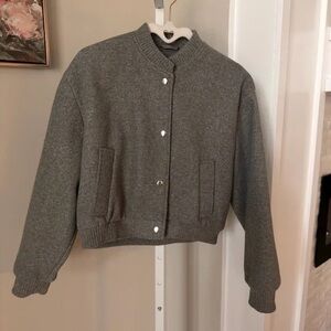 Zara Charcoal Bomber Jacket